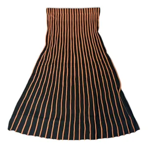 STAUD Alesia Tan Black Graduating Rib Knit Sweater Maxi Skirt Size M NEW Tags thumbnail 8