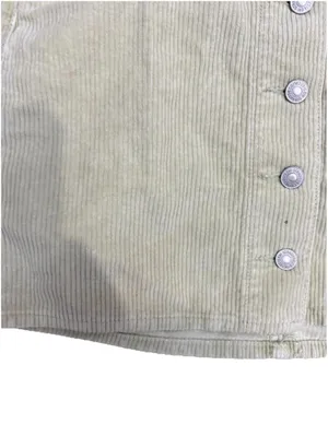 (RFB2) Levis Fresh Premium Corduroy Mini Skirt Size 26 Cream/Sage NWT Button Fly thumbnail 5