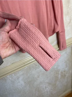 Free People “Colby Long Sleeve” thermal top Savannah Red Sz M thumbnail 5