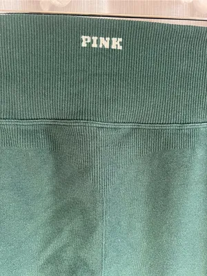 PINK Victoria's Secret Girls' Dark Green Leggings thumbnail 3