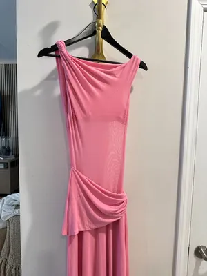 MISHA The Sisal Mesh Maxi Dress in Orchard Pink Size Medium thumbnail 11