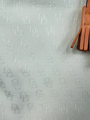 Dooney & Bourke NWOT Canvas Tote Bag with Tan Leather Handles Classic DB Tote thumbnail 4