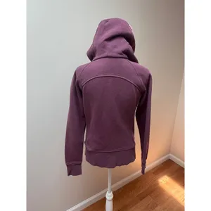 Lululemon Scuba Full Zip Hoodie Plum Purple Thumbhole Women Size 8 Medium thumbnail 9