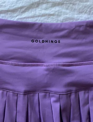 Gold Hinge Tennis Skirt Pleated Lilac thumbnail 3