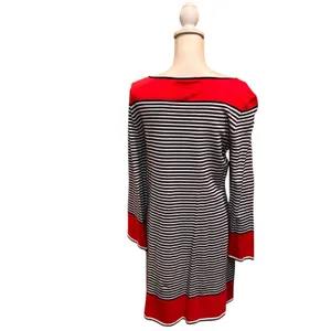 Sail to Sable STS Striped Knit Dress Red Navy White Size Large NWT‎ Nautical thumbnail 2