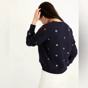Mile(s) Madewell Embroidered Mainstay Sweatshirt Confetti‎ Floral Size Large EUC thumbnail 2