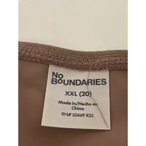 No Boundaries Babydoll Sz XXL Camisole Y2K Top Beige‎ Lace Trim Bow Detail thumbnail 11