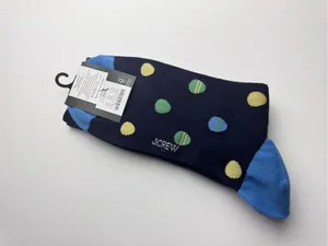 J. Crew Navy Dress Socks with Multicolor Polka Egg Dots Graphic Socks thumbnail 5