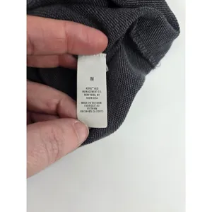 Aerie Sweatshirt Womens Medium Gray Cropped Asymmetrical Hem‎ Raw Edge Crew Neck thumbnail 4