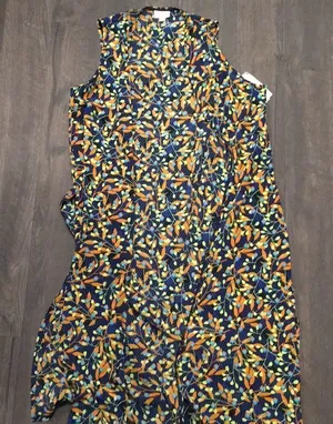 Gorgeous leaf Lularoe Joy S lagenlook layered long vest thumbnail 1