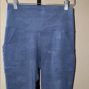Aerie Chill Play Move High-Waisted Leggings Blue Camo Women’s Size M Short thumbnail 2