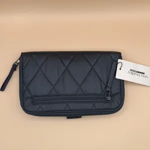 Vera Bradley Essential Tab Wallet Peacoat Ultralight‎ Quilted Navy Blue New thumbnail 4