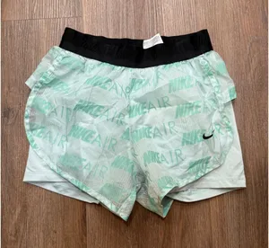 Nike Air Running Shorts Womens XS Teal White Logo Print Athletic Training‎ thumbnail 1