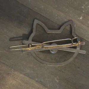 Cat Face Hair Barrette Gold thumbnail 5