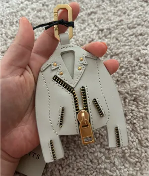 All saints leather jacket Keyring thumbnail 3