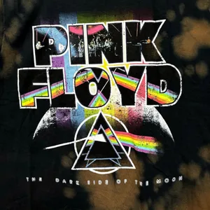 Pink Floyd Dark Side of the Moon Psychedelic Rock Bleach Dye Large thumbnail 2