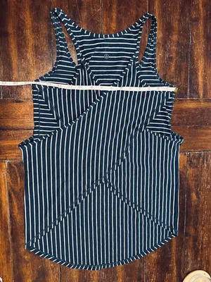 Lululemon Vita Racer Tank - West2east Stripe Inkwell Heathered Medium Grey - 4 thumbnail 14