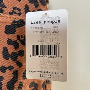 Free People We The Free Denim Mini Skirt Leopard Print Brown Black Women's 28 thumbnail 10