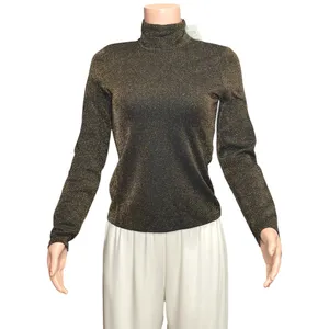 SÉZANE Omaya Long Sleeve Knit Top, Gold, Large thumbnail 8
