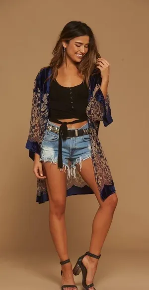 12th Tribe shawl wrap velvet festival kimono thumbnail 6