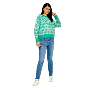 American Eagle Snowdrift Fair Isle Sweater | Green & White | Large thumbnail 4