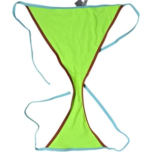 Aerie String Cheeky Bikini Bottom Neon Green‎ Brown Blue M NWT thumbnail 5
