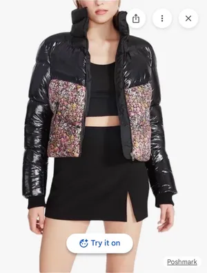 Steve Madden Ariana Floral Puffer Coat thumbnail 1