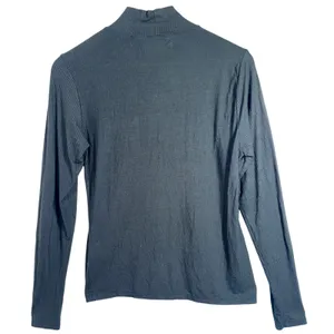 Abercrombie & Fitch Black Ribbed Knit Long Sleeve Mock Neck Sweater Top Size M thumbnail 3