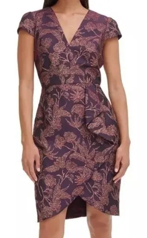 Vince‎ Camuto. Jacquard Embroidered Dress. thumbnail 1