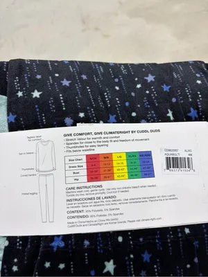 Cuddl Duds ClimateRight NWT 2 piece set crew neck and legging velour XL thumbnail 5