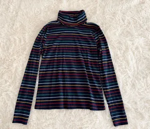 La Ligne x Target Multi-Color Striped Turtleneck Top, Size L thumbnail 1