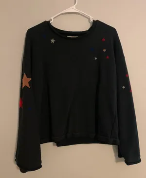 cropped star sweatshirt thumbnail 1