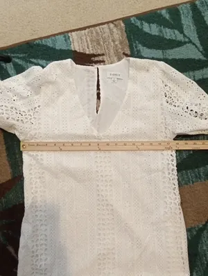Evereve Presley Eyelet Embroidered Mini Dress Cotton Lined V Neck Womens S thumbnail 10