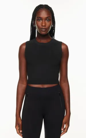 Black Aritzia Babaton Sculpt Knit Muscle Tank thumbnail 1