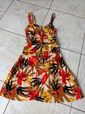 Billabong sweet sands tropical Floral Mini Dress thumbnail 1