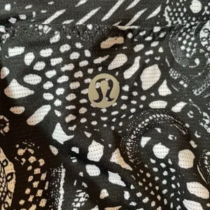 Lululemon Shift Happens Jersey Maxi Pretty Lace White Black Women's Sz 10 thumbnail 5
