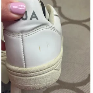 Veja V-10 sneakers all-white leather perforated toes lace.up sneakers, size 10 thumbnail 11