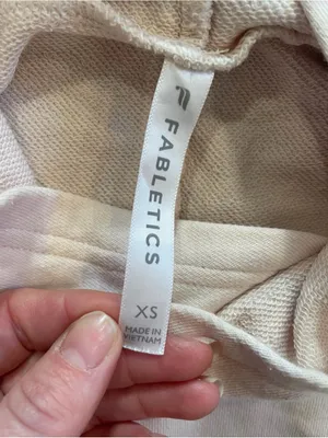 Fabletics Pale Pink Cropped Boxy Hoodie XS Balletcore Athleisure thumbnail 3