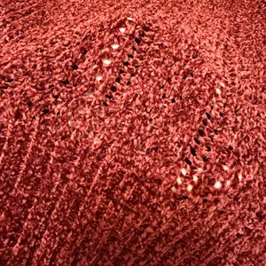 Altard State Women Size Medium Chenille Knit Sweater Burgundy Crew Neck Soft thumbnail 7