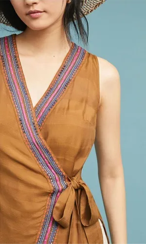 Anthropologie Maeve liviana wrap tunic top xs thumbnail 1