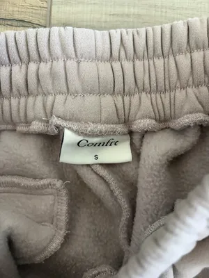 COMFRT Travel Essentials Oversized Unisex Jogger Fleece Sweatpants Bark Small thumbnail 6