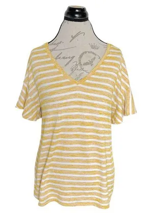 A New Day Blouse Striped Short Sleeve thumbnail 1