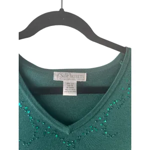 Diane Von Furstenberg Vtg Small 100% Silk Sequin Top Fairy Fitted‎ Elena Gilbert thumbnail 2
