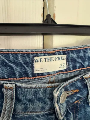 Free People Barrel Leg Baggy Oversized Jeans Medium Blue Wash Size 28 thumbnail 5