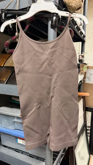 Brown workout romper thumbnail 1