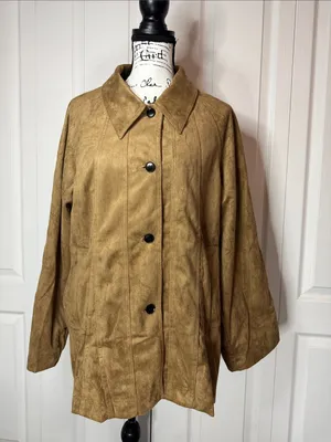 Cider Oversized Suede Button-Front Jacket thumbnail 2