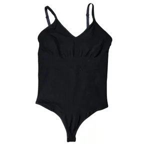 Spanx Black Thong Bodysuit V-Neck Adjustable Straps Size 3X Shapewear thumbnail 3