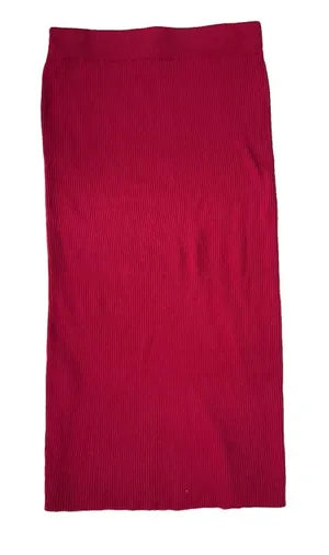 George Women’s Size Small Red Ribbed Long Skirt GRF42001LD thumbnail 1