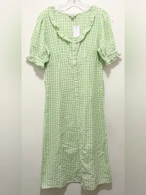 Miss‎ Selfridge Gingham Checked Button-Down Midi Dress Sz. 8 NWT thumbnail 5