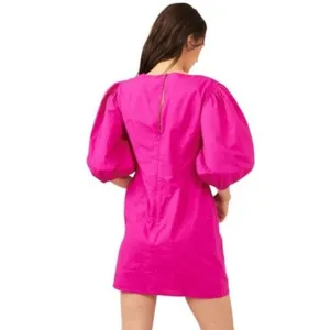 FREE PEOPLE Hope Mini Dress Fuchsia Pink Fantastic Poplin Cotton thumbnail 2